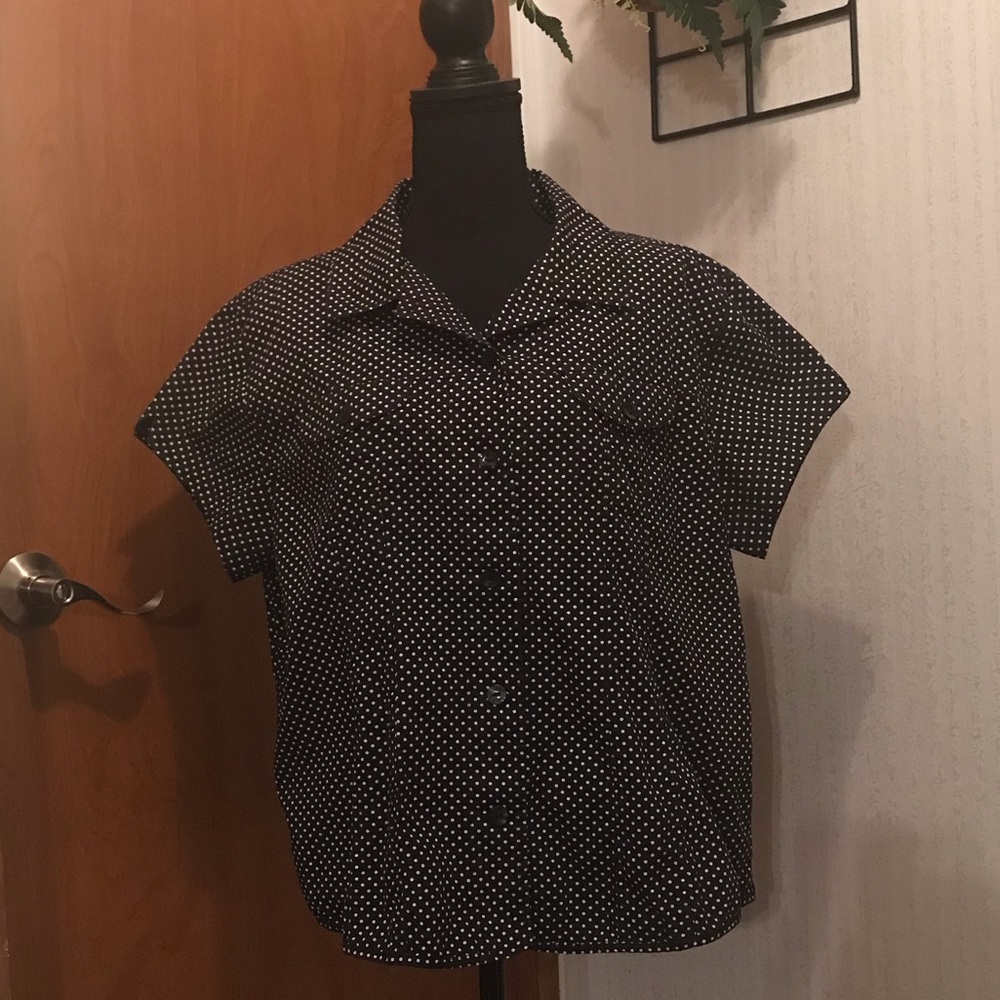 Chico’s Short Sleeved Cotton Blouse